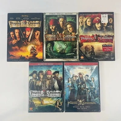 Pirates of the Caribbean: Complete 5-Movie Collection (DVD) - BRAND NEW!! — 第 1/4 张图片