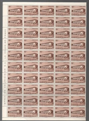 Venezuela: 1956; Scott C615, complete sheet of 100, school building, MNH EBV1103 - Image 1 of 2