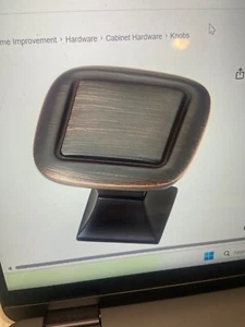 10 Pk~ Brainerd P20327V-VBC Bronze & Copper Square Cabinet Knobs Cube NEW - Picture 1 of 4