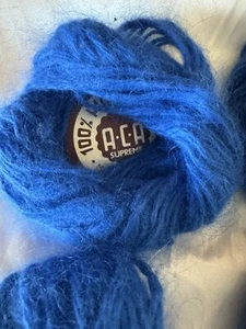 100% Pure Angora Rabbit Hair ACA LOT of 7 BALLS 10 gr per ball. France SEE NOTES - Picture 1 of 3