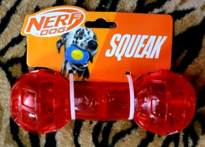 Mancuerna Nerf Dog Squeak grande ¡Nueva! Navidad Ea. Foto 1 de 2