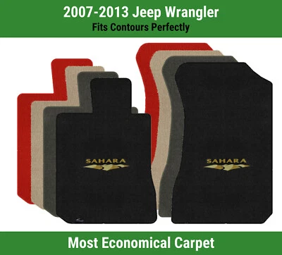 Alfombrillas de primera fila Lloyd Velourtex para Jeep Wrangler 2007-2013 con logotipo Sahara Foto 1 de 4