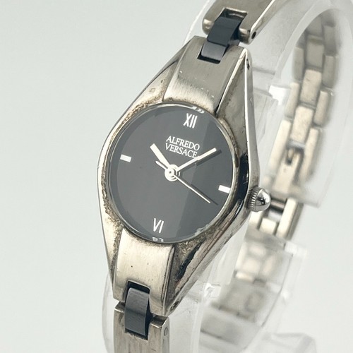 Orologio Alfredo Versace Donna Quarzo Quadrante Nero Bracciale Acciaio Inox V722S