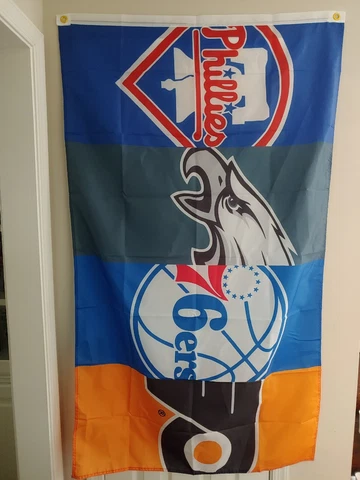 Eagles Phillies 76ers Flyers Philadelphia 3x5 Flag Man Cave Banner New USA Teams Cover