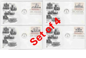 TurtlesTradingPost- American Architecture- 1980 - FDC #1838-41 - Artcraft Cachet - Picture 1 of 3