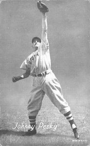 Boston Red Sox Johnny Pesky American League 3.25 x 5.25" Blank Back - Picture 1 of 2