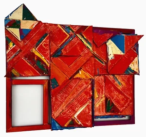1985 Trevor Norris Listed Artist Mixed Media Contemporary Art Painting Mcm Vtg - Picture 1 of 19