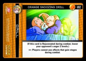 DBZ Dragon Ball Z TCG Panini Vengeance U92 Orange Snoozing Drill - Picture 1 of 1