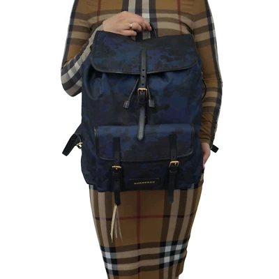 Genuine Burberry The Rucksack Nylon Backpack Blue Camouflage - Image 1 of 4