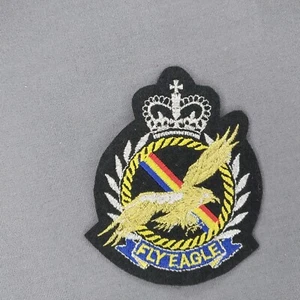 Fly Eagle 3.5" Felt Metallic Threaded Patch - Picture 1 of 2