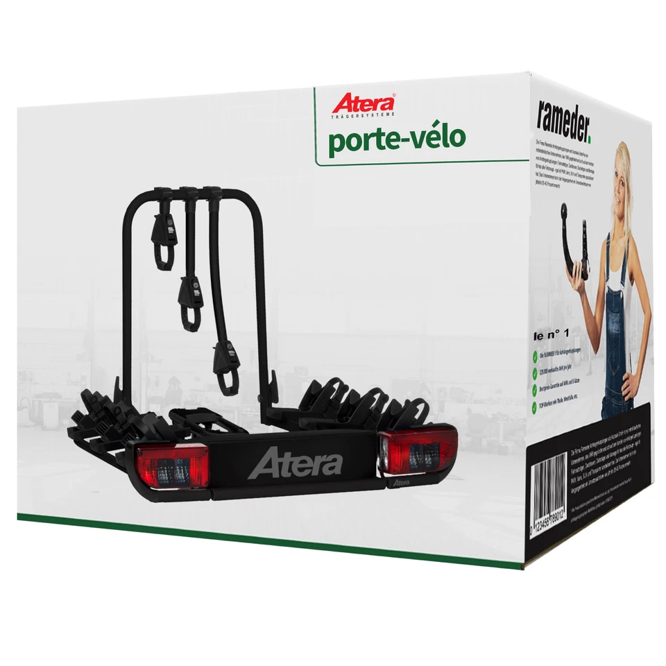 Atera porte-vélo Atera Strada Sport 3  black edition pour 3 vélos 66,9 kg - Photo 1/3