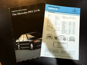 Mercedes 190E 2.3-16 Cosworth Brochure & Technical Data MK0 6701 002 02-00/0884 - Picture 1 of 8