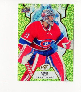 2021-22 Upper Deck Ice Carey Price #77 Green Base Parallel Montreal Canadiens