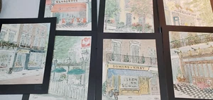 1 0 Acquerello Pianta di Pamela Arte Londra anni 80 più 3 Acquerelli Grecia - Foto 1 di 15