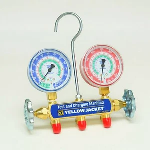Yellow Jacket 41212 HVAC-R Charging Manifold with 2-1/2" Gauges for R12/22/502 - Picture 1 of 4