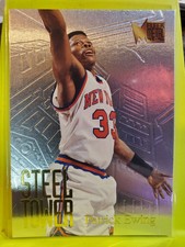 1995-96 Fleer Metal Patrick Ewing Steel Tower #3 Knicks