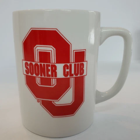 University Of Oklahoma Sooner Club Coffee Mug OLD Block OU LOGO Tea Cup Cover