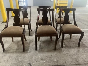 ANTIQUE BIEDERMEIER SET OF SIX WALNUT DINING CHAIRS - Picture 1 of 15