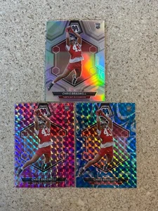 2024 Mosaic Chris Braswell 3 card prizm RC lot Silver, Pink Camo, Reactive nlue - Picture 1 of 2