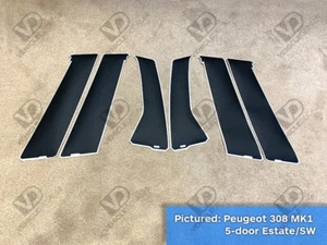 PEUGEOT 308 COMPATIBLE MK1 5 PUERTAS FAMILIAR SW B PILAR EXTERIOR VINILO TEXTURIZADO - Imagen 1 de 2