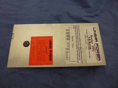 Placa de cubierta trasera/lateral de amplificador más grande de la vieja escuela de Linear Power Foto 1 de 4