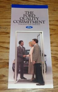 Original 1988 Ford Car Quality Commitment Sales Brochure 88 Mustang Thunderbird