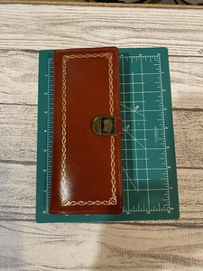 Vintage 1923 Never Used Canasta Game Score Card Decks Cow Hide Case Pencil - Picture 1 of 13