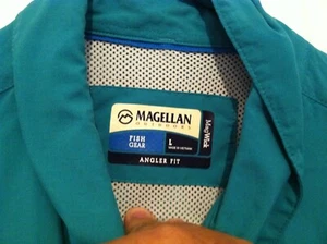 Magellan Fish Gear Herren Größe Large grün Langarm belüftet Mag Wick Hemd - Bild 1 von 7