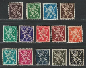 "Estampillas Scott # 322/337 ""Bélgica-Bélgica"" muy finas como nuevas y usadas de Bélgica 1944" - Imagen 1 de 2