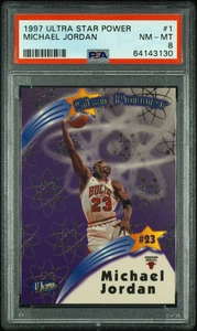 1997 Ultra Star Power Michael Jordan #1 PSA 8 - Picture 1 of 2