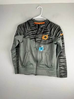 Nike KD Kevin Durant Boys Zip Hoodie Jacket L Gray/Black Logo - Image 1 of 4
