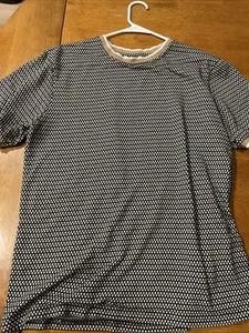 Distortion U Mens Sz X-Large T Shirt Aqua Short Sleeve Striped Casual Crew Neck - Picture 1 of 4