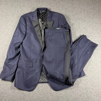 Bonobos VITALE BARBERIS CANONICO Midnight Blue 2 PC Tuxedo Suit 40L 34X33 Wool - Image 1 of 4