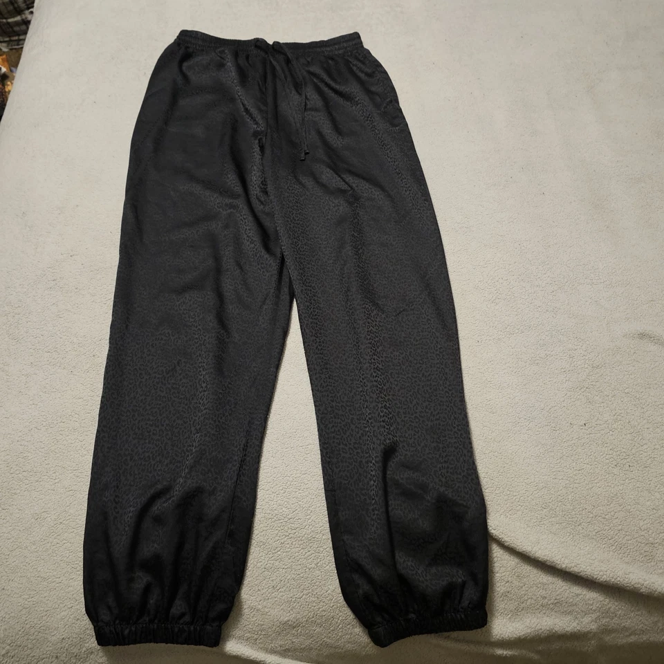 Victoria's Secret Satin Animal Print PJ Lounge Joggers Pants Black SMALL  - Image 1 of 4