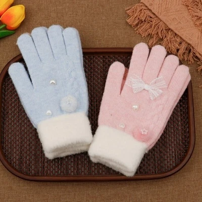 Thickened Winter Gloves Warm Five Finger Gloves Trendy Women Gloves  Winter - Image 1 of 4