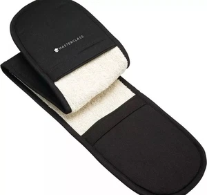 MasterClass Oven Gloves, Heat Resistant, Duble-Sided, Heavy-Duty Cotton, Black - Picture 1 of 4