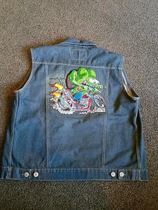 Chaqueta De Colección Motocicleta Chopper Bordada Roth Rat Fink Big Daddy Parche Trasero - Imagen 1 de 8