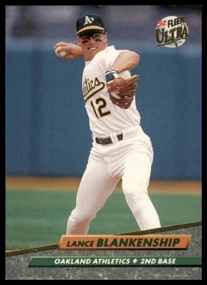 1992 Ultra #418 Lance Blankenship Oakland Athletics Baseball - Image 1 of 2