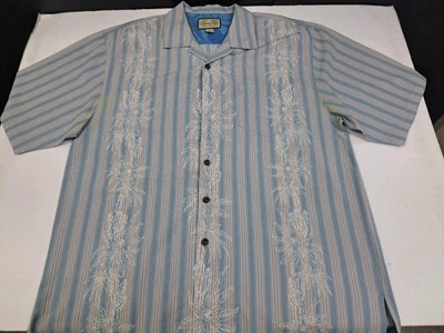 Camisa Jamaica Jaxx Auténtica Isla Estilo S/S Abotonada Floral Seda XL #6893 Foto 1 de 4