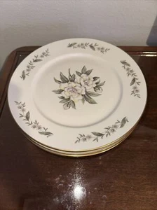 7 ROYAL JACKSON Vogue Ceramic Ind 10 1/4” Flowered Dinner Plates Fine China Mint - Picture 1 of 4