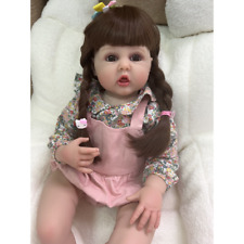 24inch Reborn Toddler Girl Doll Princess w/ Long Hair Brown or Blonde Soft Vinyl