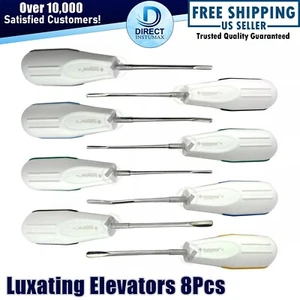 8PCS Dental Luxating Elevators Periotome Luxation Root Extracting Extraction Set - Picture 1 of 10