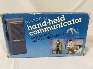 Vintage Maxon Hand Held Communicator 49-H Portable FM Two-Way Radio - Picture 1 of 7
