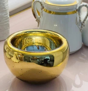 1950s MCM Mexico Gold Mercury Glass Bowl Style Luis Barragan - Picture 1 of 5