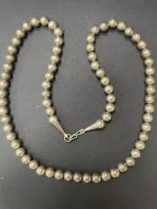 antique Vintage Charm Art Deco Silver Balls Necklace 34 Grams R - Picture 1 of 11