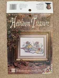 Vintage Heirloom Treasure #5238 MICE SEWING Cross Stitch Kit 8"x10" New But Open - Picture 1 of 5