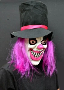 Halloween Mujer Payaso Máscara Disfraz Fiesta Máscara con Asesino de Cabello Prenda para el torso Sombrero Payaso - Imagen 1 de 9