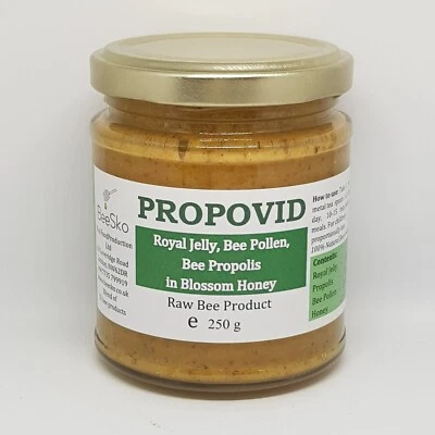 ROSE VALLEY HONEY Raw Honey with Propolis, Royal Jelly, Bee Pollen – Natural Immune Support 250g