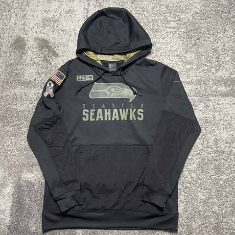 Nike NFL Seattle Seahawks Football Sweater Hoodie Mens Large Cover