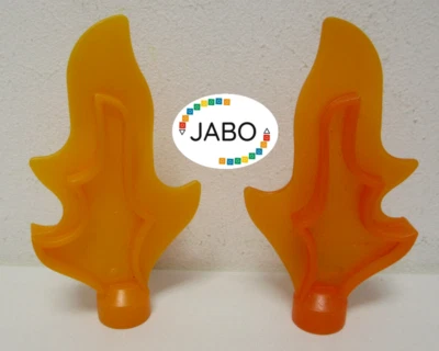(A2/1) 2 x Lego Duplo llama / fuego naranja dragón bomberos - Imagen 1 de 2